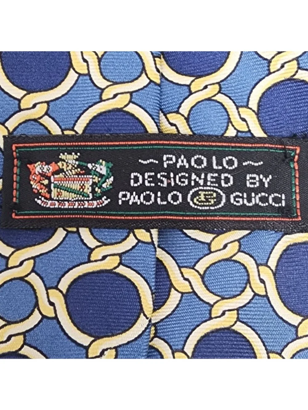 Paolo Gucci Design Blue Chainlink Men's Necktie